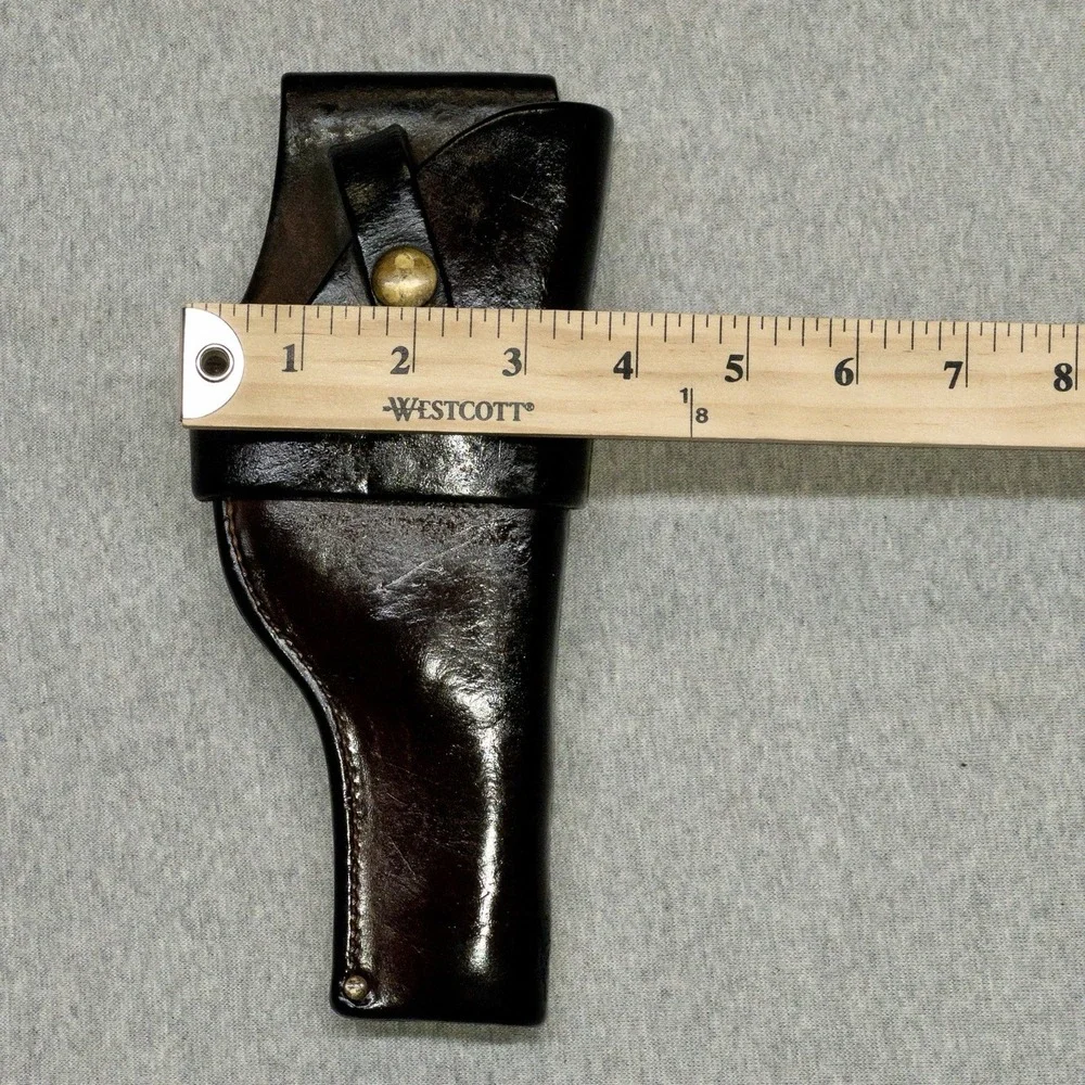 Vtg Sport King 4.5 Leather Holster Barbs Sporting Goods Oregon Snap‎ Front